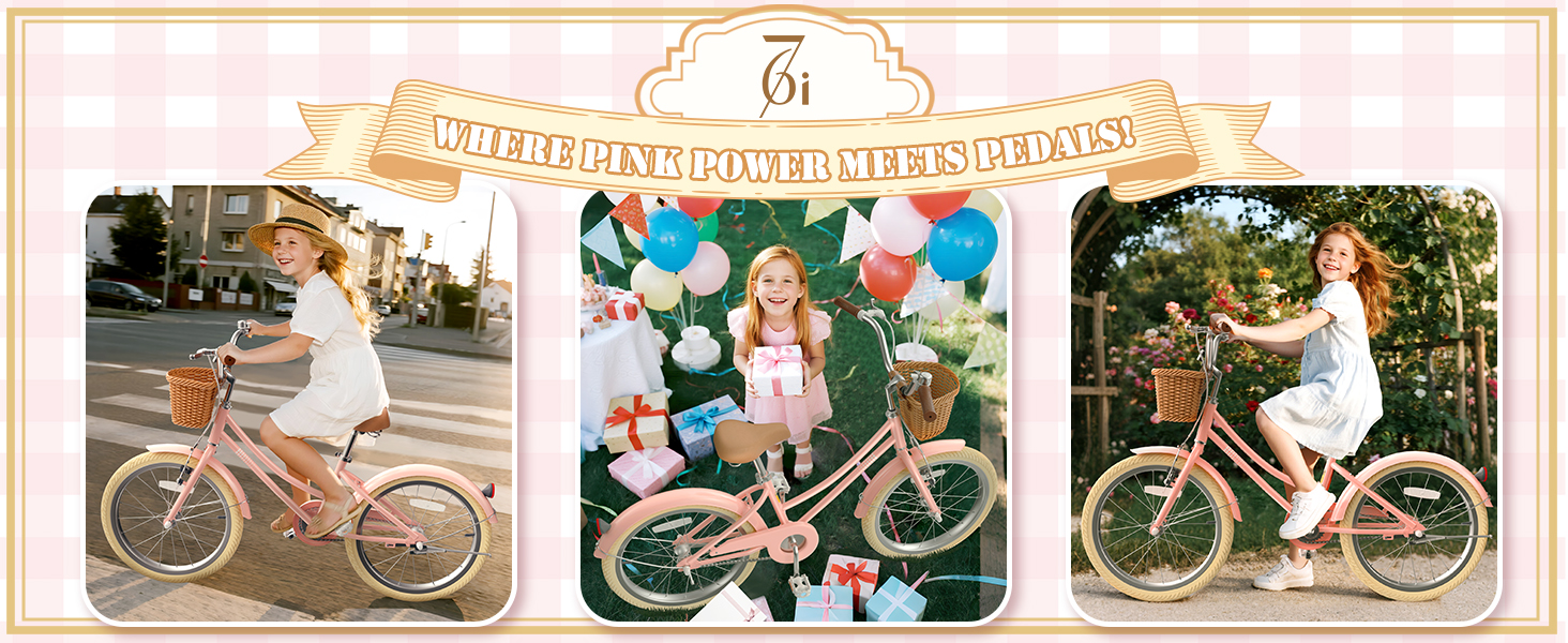 thumbnail video image 2 of KORIMEFA Girls Bike for Toddlers 3-6 Years Old Kids, 12 Inch Kids Bike with Training Wheels & Basket, Multiple Colors, 2 of 10