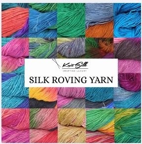 thumbnail video image 2 of Knitsilk Silk Roving Worsted Yarn 100% Recycled & Hand-Dyed Mulberry Silk - Luxurious and Versatile for Scarves, Knitting,Crafting| 100 gm-225 Yards Santorini, 2 of 10