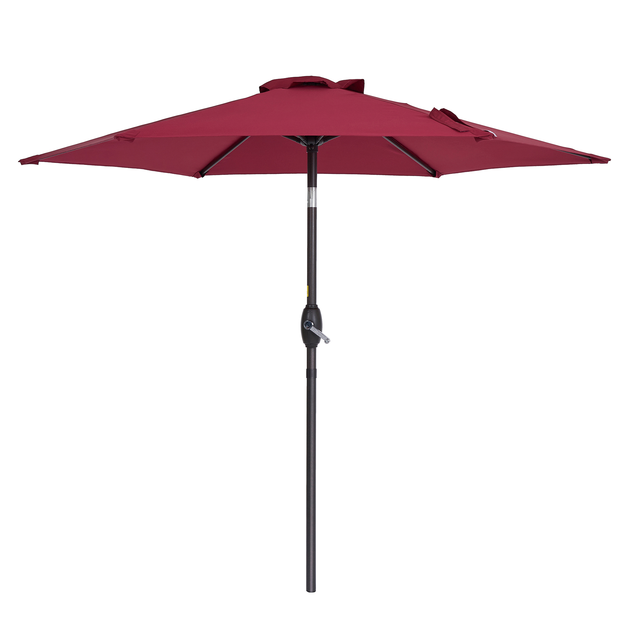 thumbnail video image 2 of ACEGOSES 7.5ft Patio Umbrella, Outside Table Umbrellas With Non-Fading Polyester canopy, Wine Red, 2 of 8