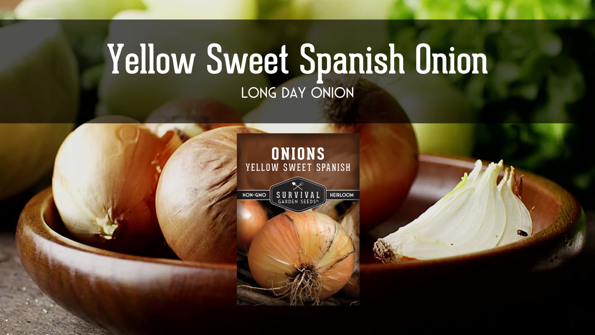thumbnail video image 2 of 5 Packs Yellow Sweet Spanish Onion Seeds - Non-GMO Heirloom Biennial Full Sun Vegetable, 2 of 8