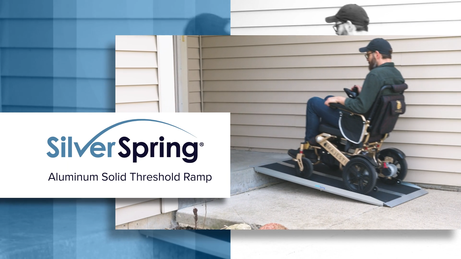 thumbnail video image 2 of Silver Spring 6in High Aluminum Threshold Ramp - 36in L x 36in W, 2 of 7