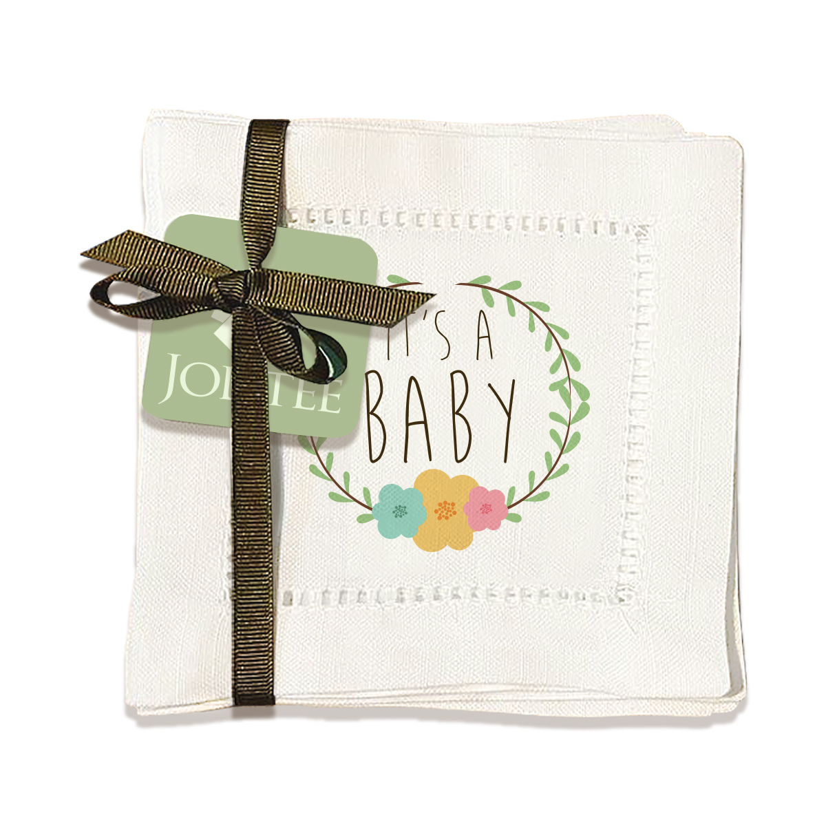 thumbnail video image 2 of Jolitee Decorative Hemstitch Cocktail Napkins, 6"x6" Washable Linen-Like Cloth Napkins, Handmade for Entertaining and Everyday Use (It's a Baby), 2 of 9