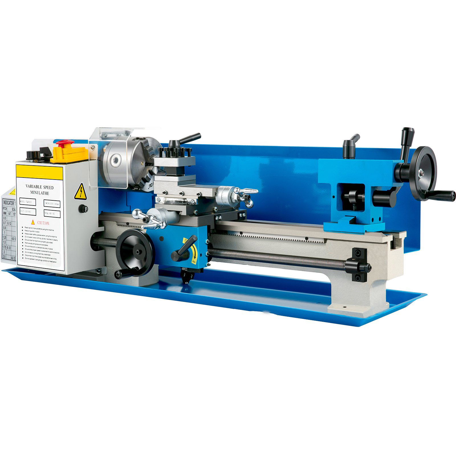 thumbnail video image 2 of SIHAO 7"x 14" Precision Metal Lathe Machine, Variable Speed 0-2500 RPM Benchtop Lathe Mini Lathe with 3-Jaw Chuck for Counter Face Turning Drilling, 2 of 11