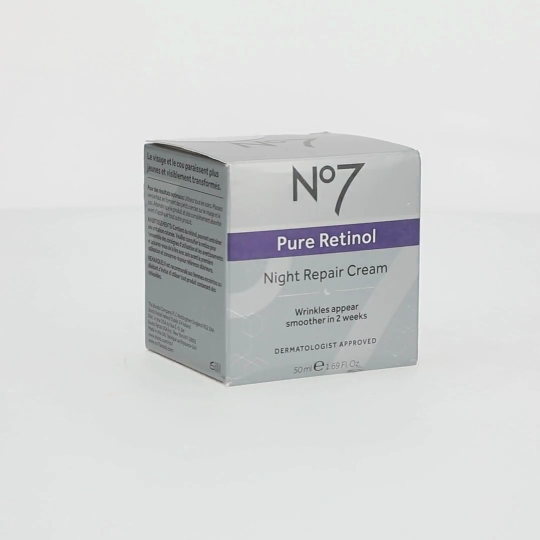 NO7 Pure Retinol Night Repair Cream with Collagen Peptides