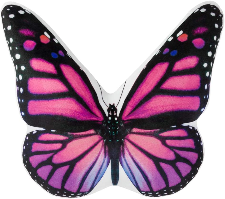 thumbnail video image 2 of JWH Decorative Throw Pillow Butterfly Accent Pillow Soft Plush Aesthetic Pillow Cushion for Home Decor 13x17inch Pink 1PC, 2 of 8