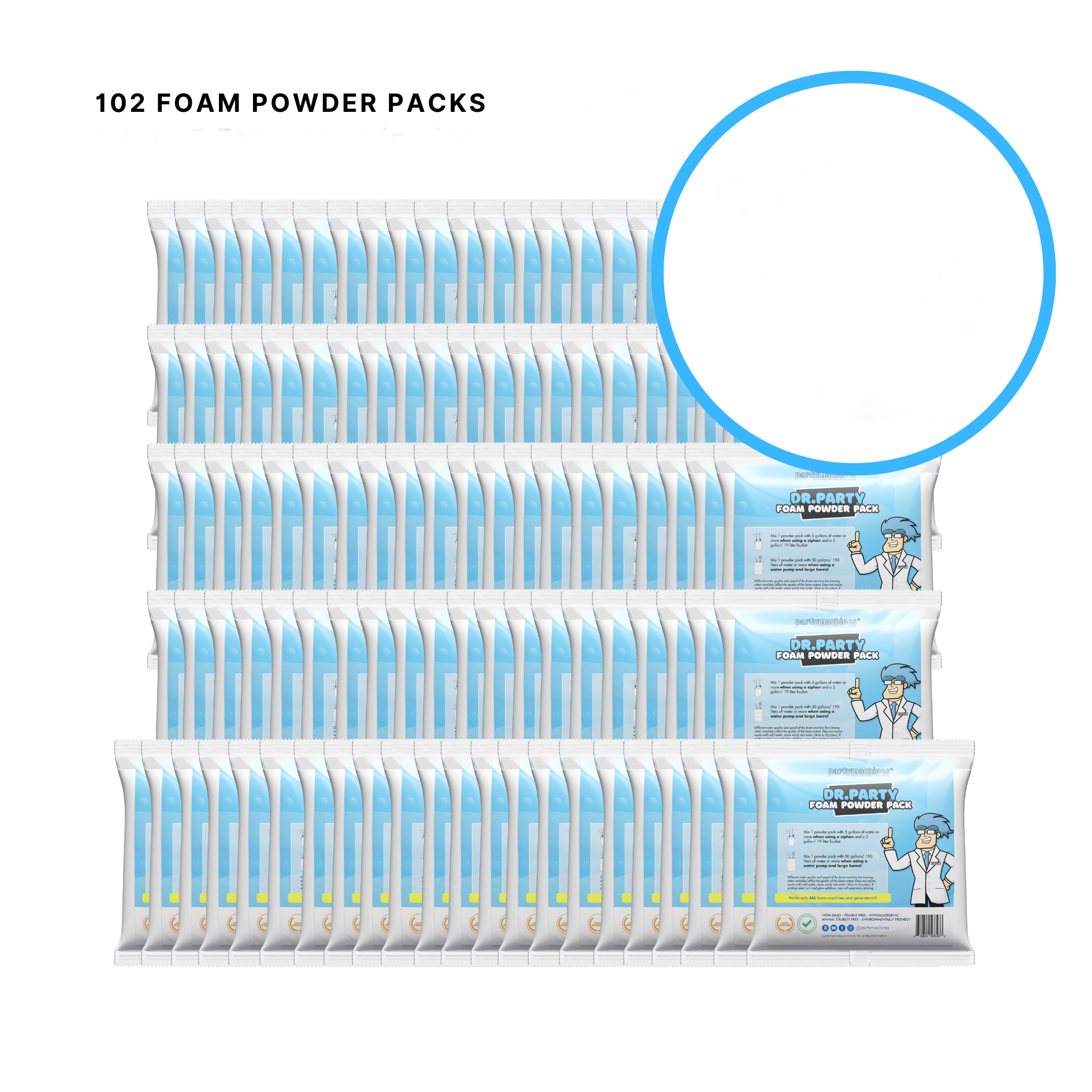 thumbnail video image 2 of FOAM POWDER PACKS – 102 PACKS (2 FREE Super E Foam Machine incl.), 2 of 13