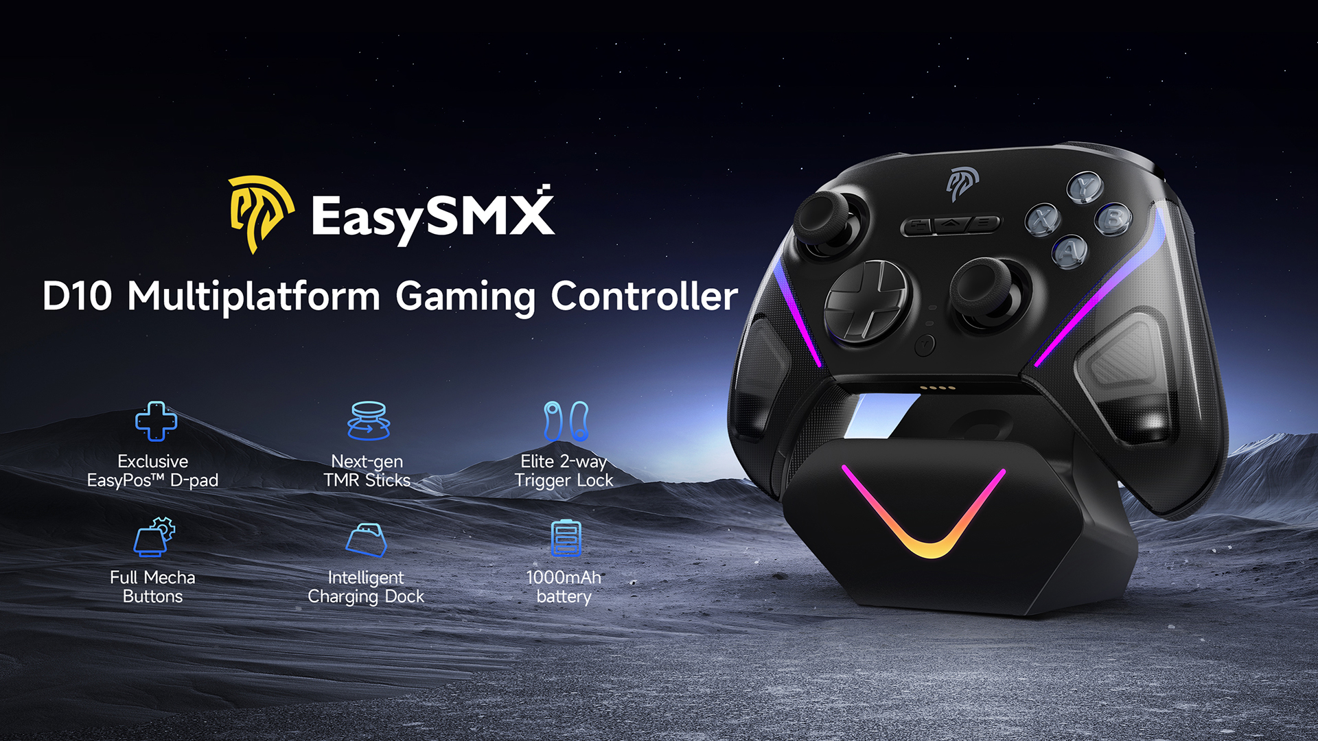 EasySMX D10 Wireless Gaming Controller for PC/Android/iOS/Switch