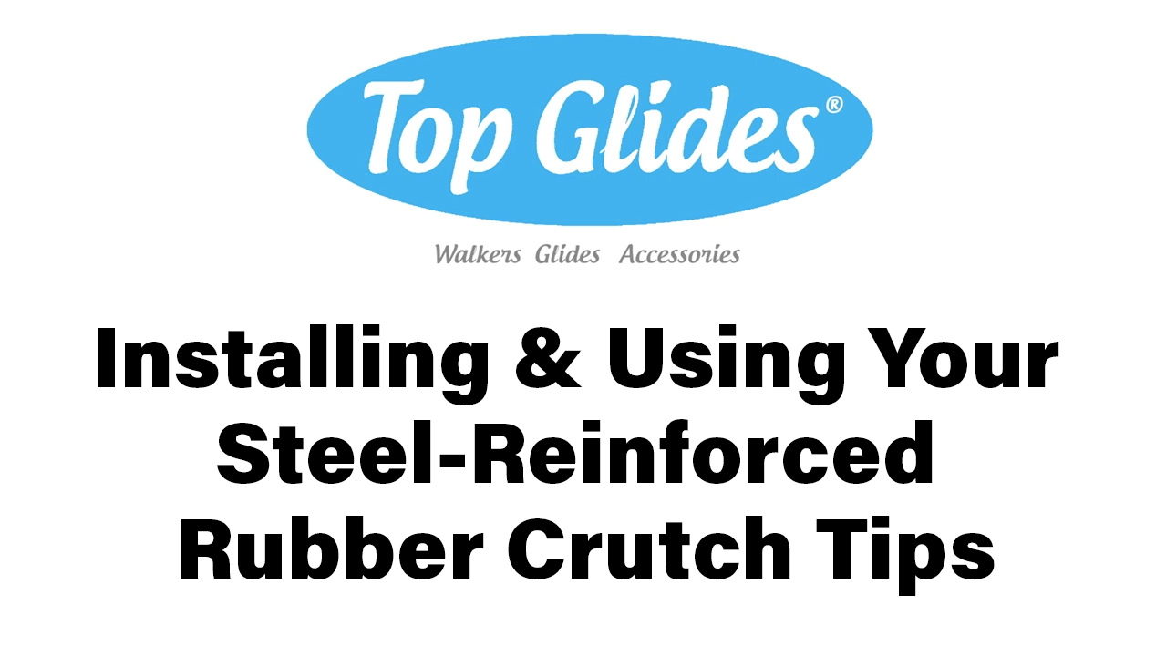 thumbnail video image 2 of Steel-Reinforced 7/8" Walker/Crutch Rubber Tips, 1 Pair, Pink, 2 of 8