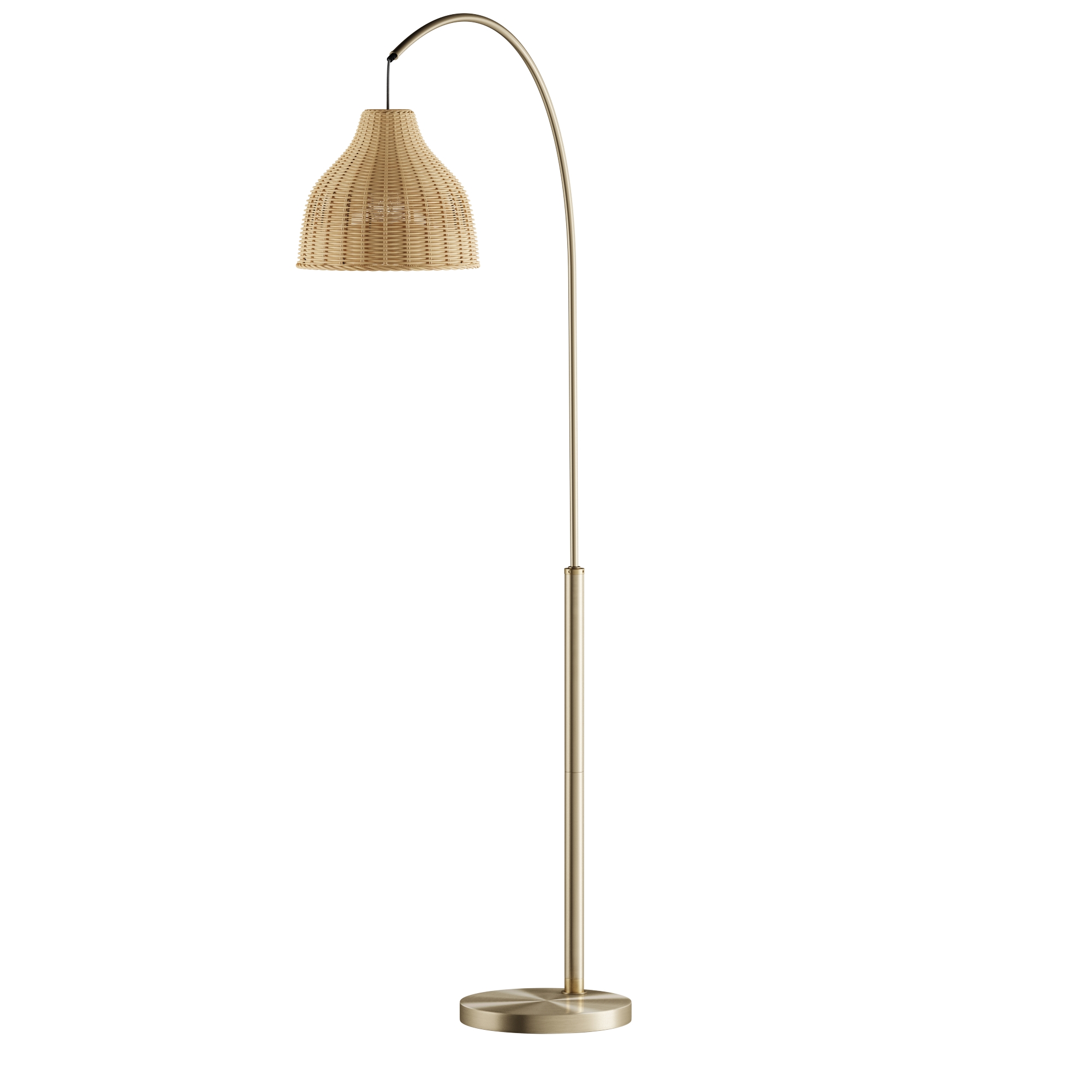 rattan arch floor lamp