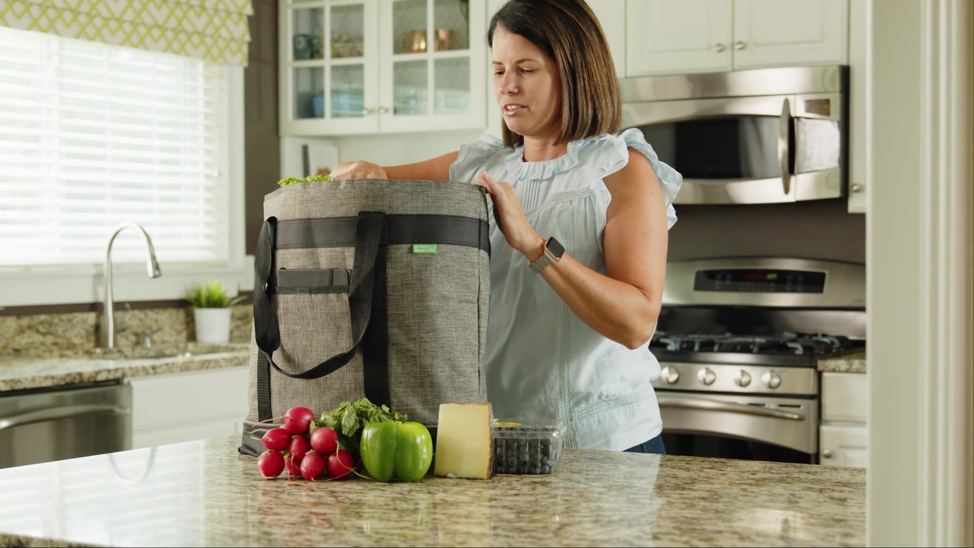 thumbnail video image 2 of Creative Green Life 30 Can Soft-Sided Cooler Bag, Charcoal, 2 of 6