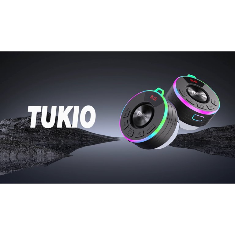 Tukio Bluetooth Speaker, lPX7 Waterproof Shower Portable Speaker