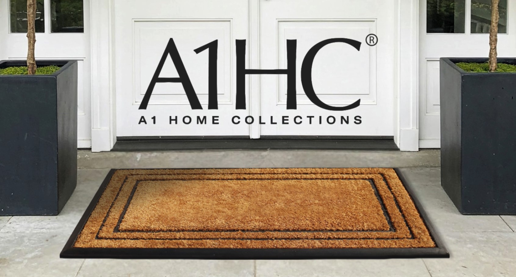 thumbnail video image 2 of A1 Home Collections Natural Coir & Rubber Door Mat, Long-Lasting Entrance Doormats for Front Door, Thick & Non-Slip Durable Outdoor Entry Mat 24" x 39", 2 of 7