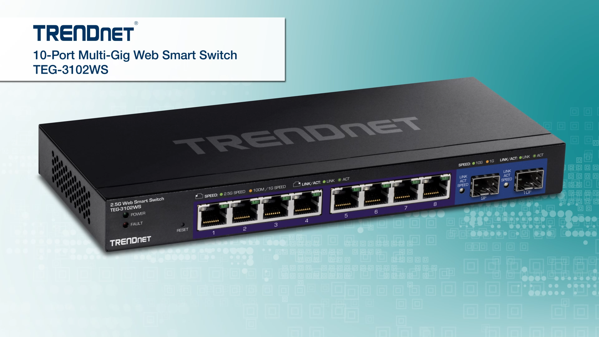 thumbnail video image 2 of TRENDnet TEG-3102WS 10-Port Web Smart Switch, Multi-Gig Ethernet Switch with 80 Gbps Switching Capacity, Black, 2 of 11