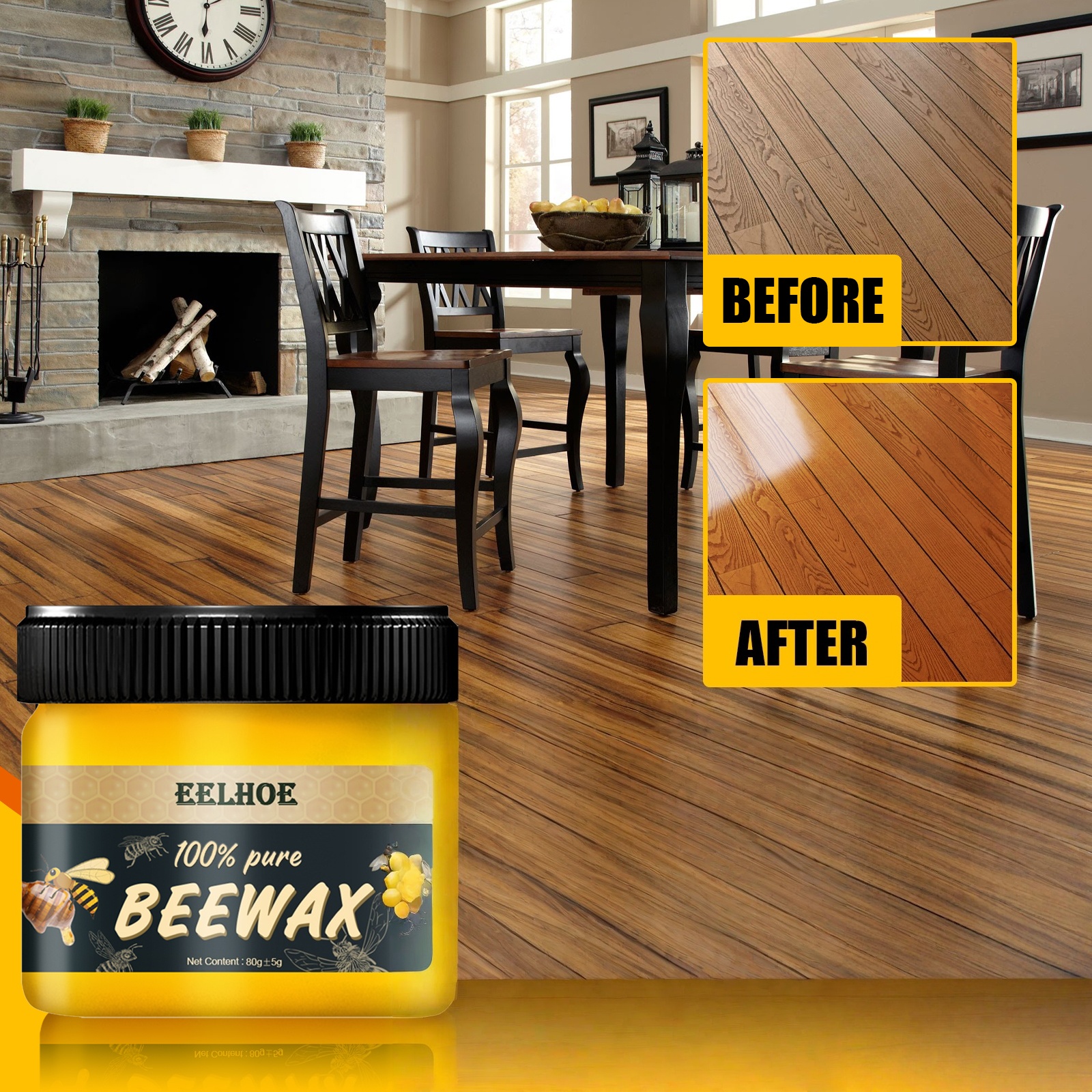 thumbnail video image 2 of Wood Seasoning Beewax Natural Beewax Traditional Wood Wax Multipurpose Beeswax Furniture Polish for Wood Polish Furniture Care, 2 of 10