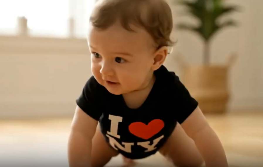 thumbnail video image 2 of I Love NY Baby Bodysuit Officially Licensed Infant Snapsuit, 2 of 2