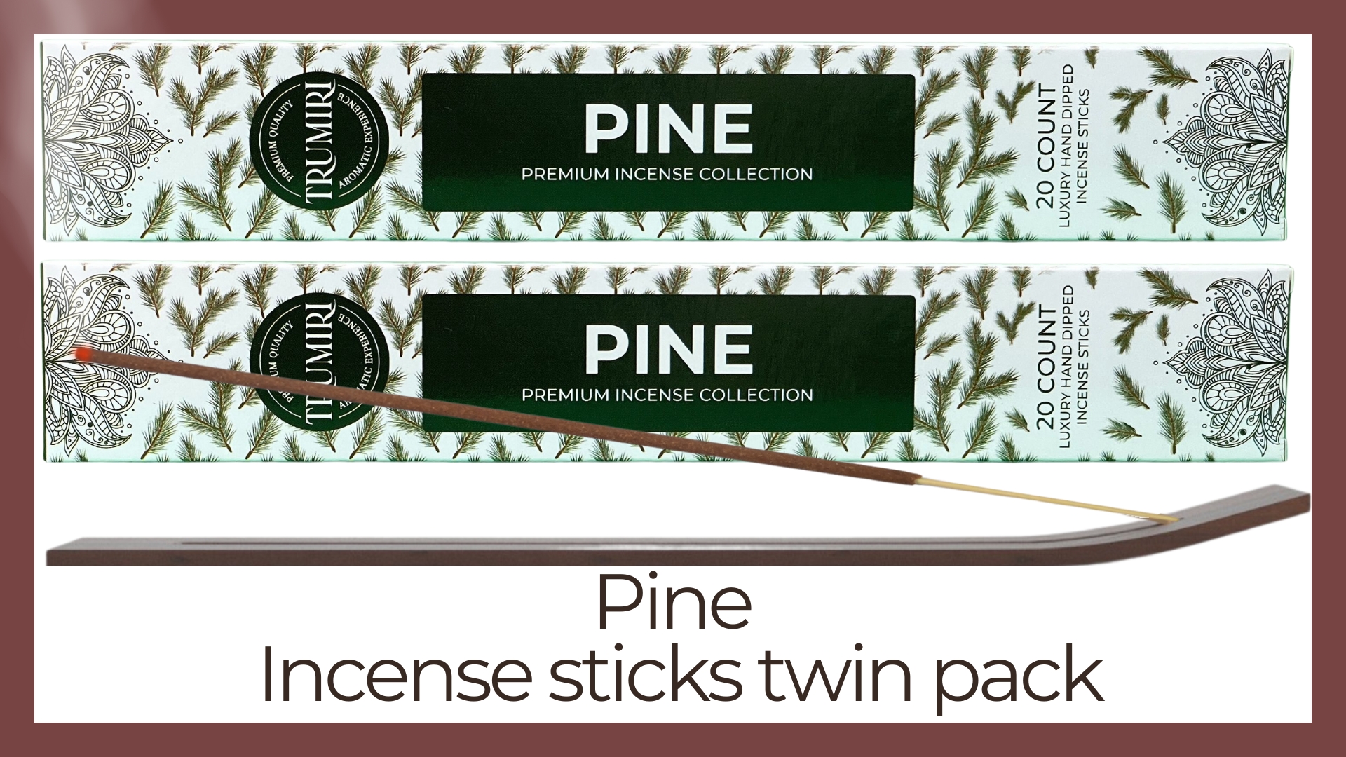 thumbnail video image 2 of Trumiri Incense Sticks - Total 40 Pine Insence-Sticks - Dual Pack of 20 Insenses - Insents - Incents - Inscense - Incence - Incienso - All Natural Incense Sticks, 2 of 10
