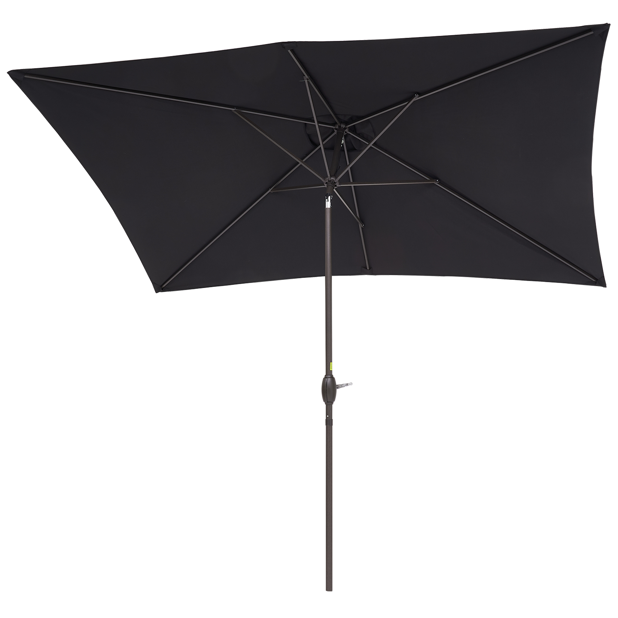 thumbnail video image 2 of ACEGOSES 10 x 6.5ft Outdoor Patio Table Umbrella with Non-Fading canopy for Garden and Yard,Black, 2 of 8