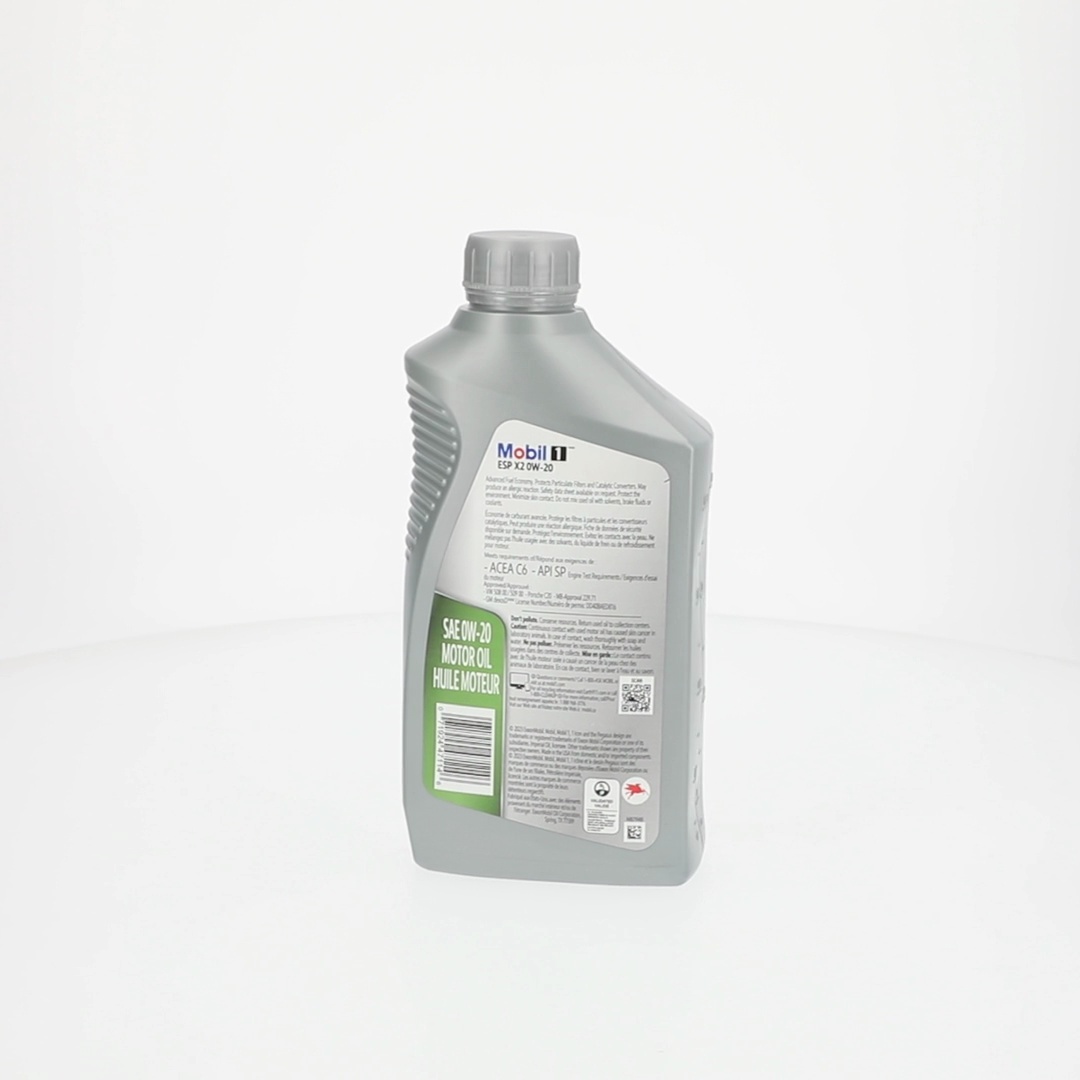 3 pack) Mobil 1 ESP X2 Full Synthetic Motor Oil 0W-20, 1 Quart