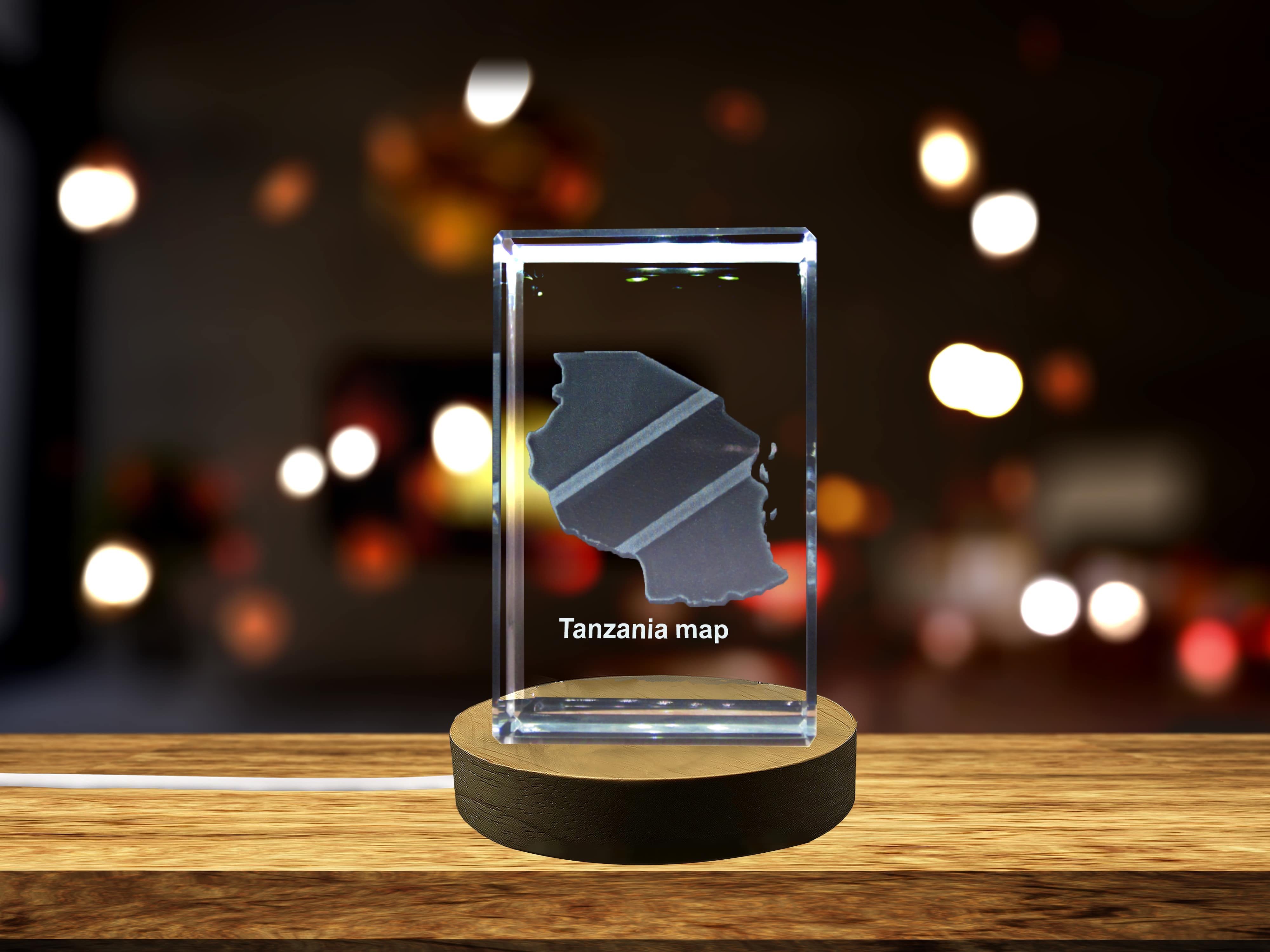 thumbnail video image 2 of Tanzania 3D Engraved Crystal 3D Engraved Crystal Keepsake/Gift/Decor/Collectible/Souvenir, 2 of 9
