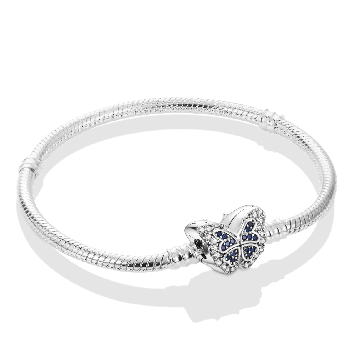 thumbnail video image 2 of MULA 925 Sterling Silver Snake Chain Bracelet DIY Charms Bracelet for Women Girls Gifts for Her, 2 of 7