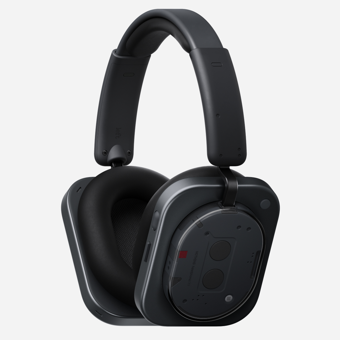 thumbnail video image 2 of Nothing Headphone (1) Hybrid Active Noise Cancelling Headphones, Wireless Over-Ear Headphones with 6 Mics, 81Hrs Playtime, Hi-Res Audio, KEF-Tuned, Spatial Sound, Comfort Fit & Fast Charging Black, 2 of 10