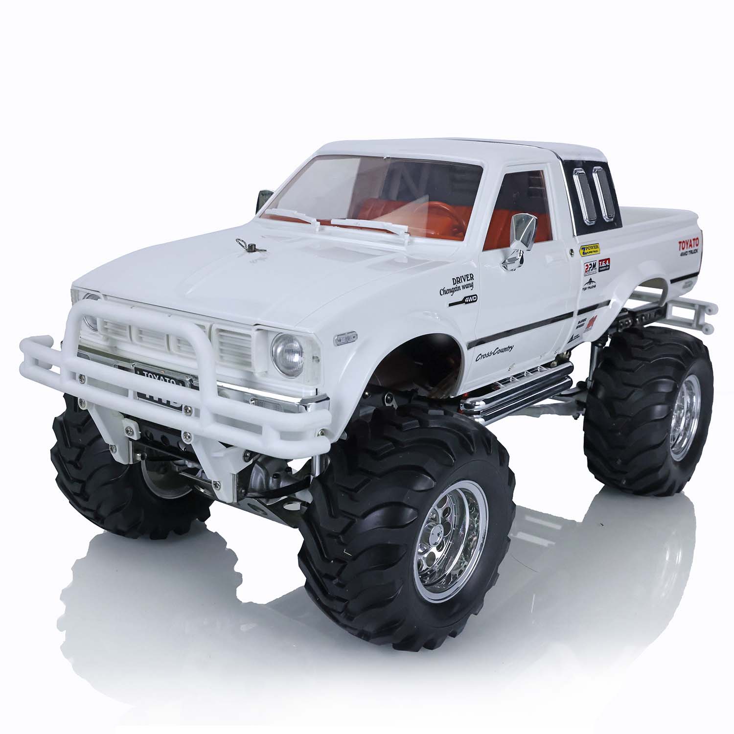 thumbnail video image 2 of Hg 1/10 Rc Pickup Model 4Wd Rally Car Series Car Racing Crawler P407 White Color 2.4G RTR Motor, 2 of 12