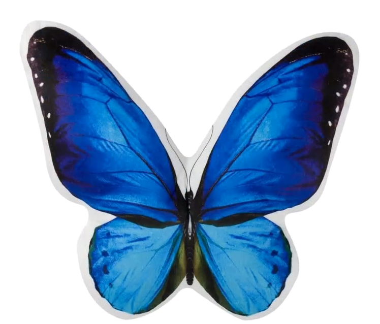 thumbnail video image 2 of JWH 3D Super Soft Butterfly Pillows in Green for Home Decoration 13x17inch Green Printed, 2 of 8