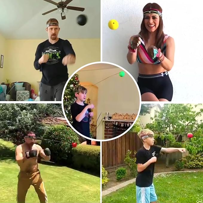 thumbnail video image 2 of TEKXYZ Boxing Reflex Ball, 2 Difficulty Levels Boxing Ball Game, Perfect for Reaction, Hand Eye Coordination Training (for Men and Women), 2 of 7
