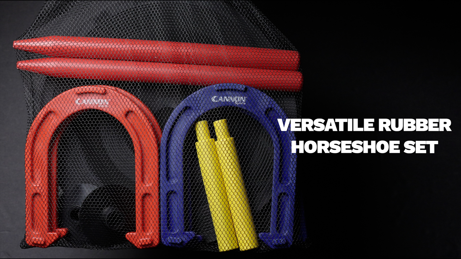 thumbnail video image 2 of Cannon Sports Rubber Horseshoe Set, 2 of 10