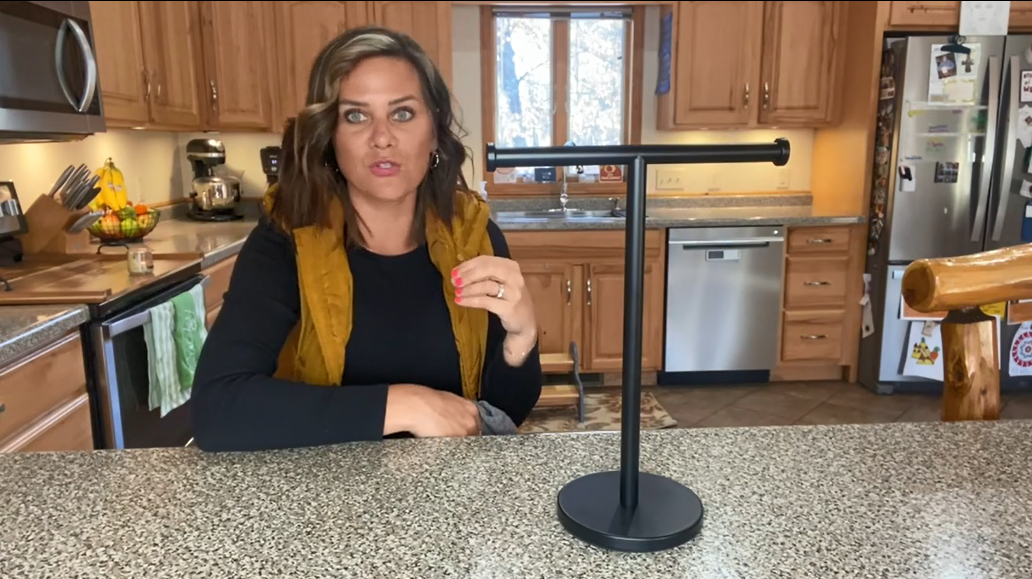 thumbnail video image 2 of Hand Towel Holder for Bathroom, Stainless Steel T-Shaped Free Standing Hand Towel Rack Stand with Non-Slip Thick Base for Vanity Kitchen Countertop Table, Black, 2 of 9