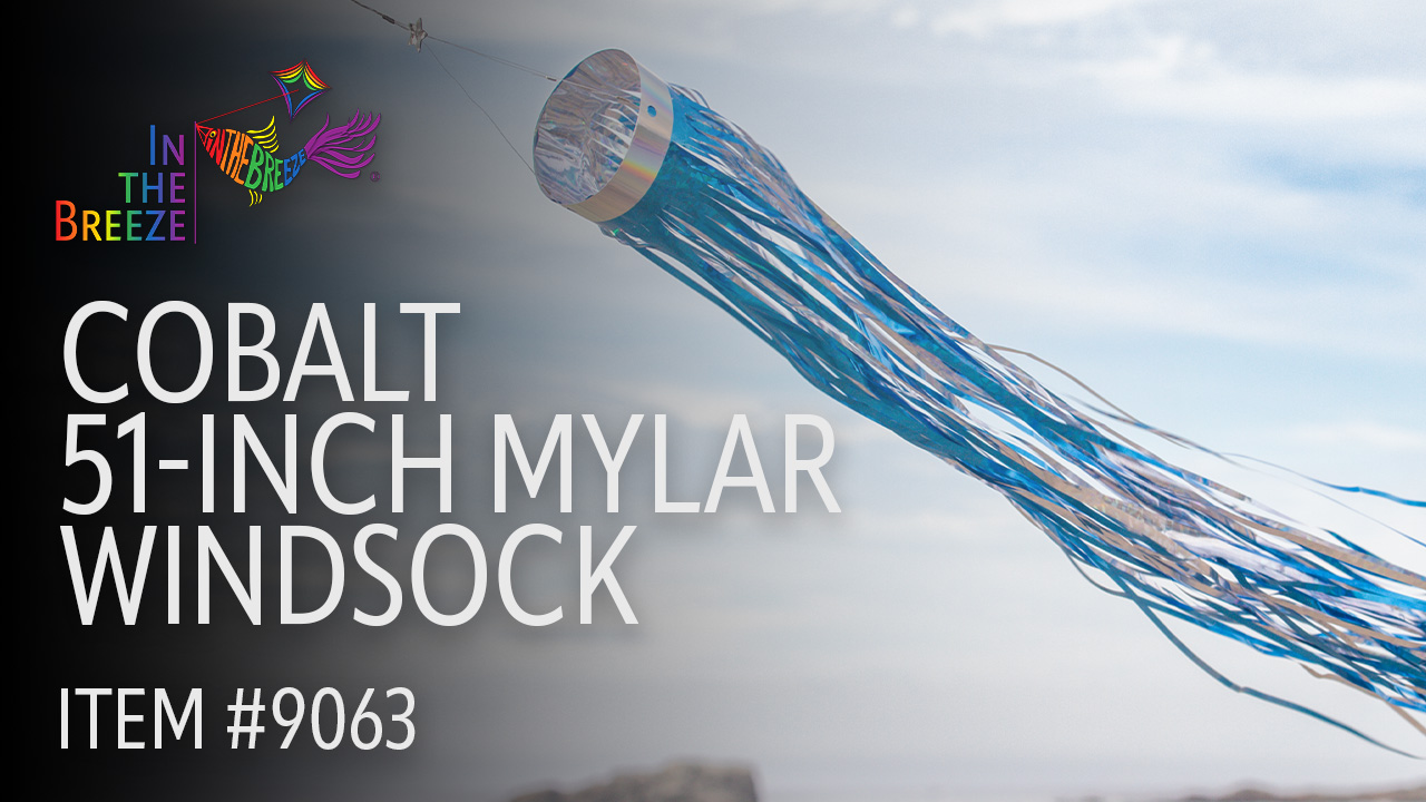 In the Breeze 9063 - Cobalt Blue Mylar Windsock - 51-inch Outdoor Decor ...