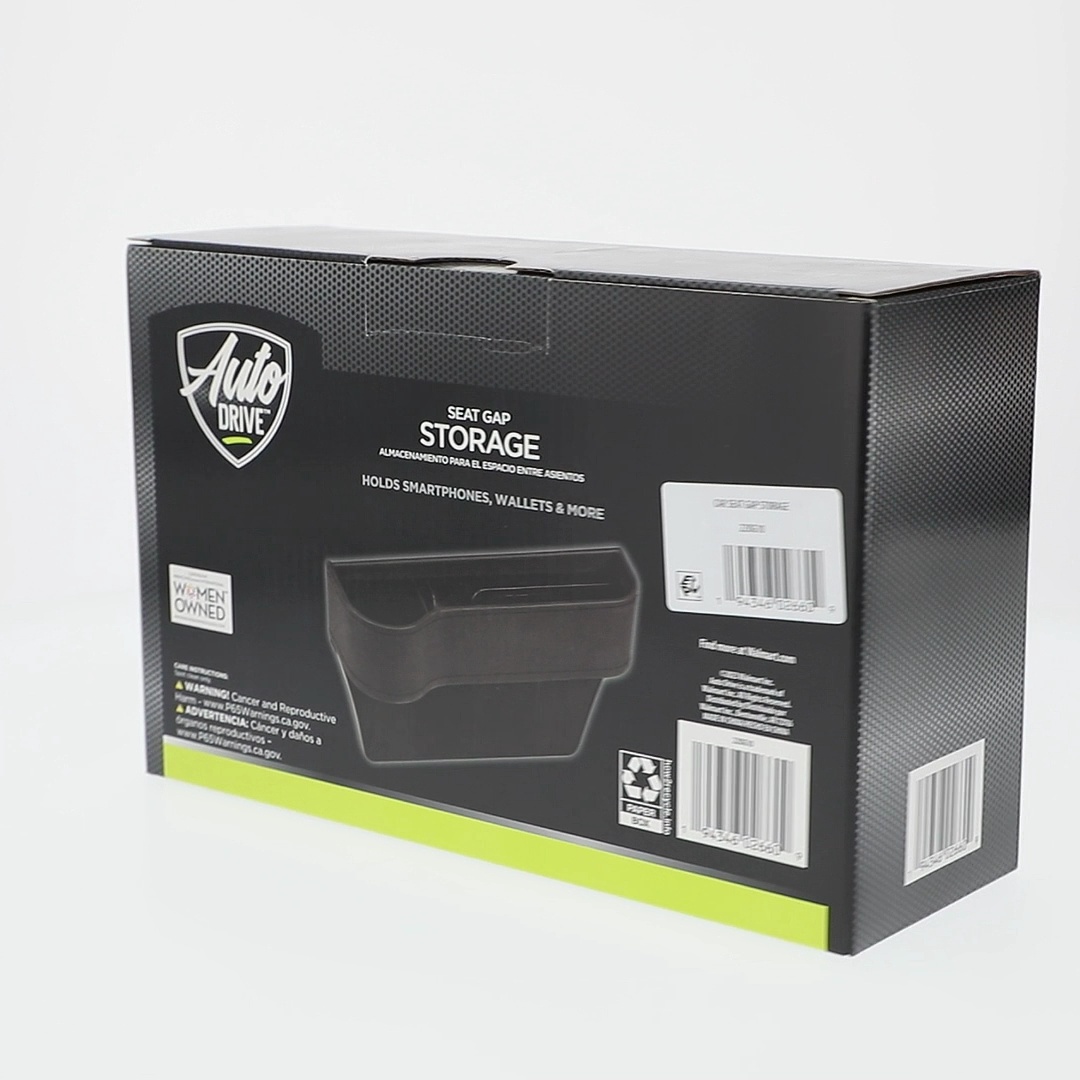Auto Drive Car Seat Gap Organizer Black, Universal Fit, Front Seat