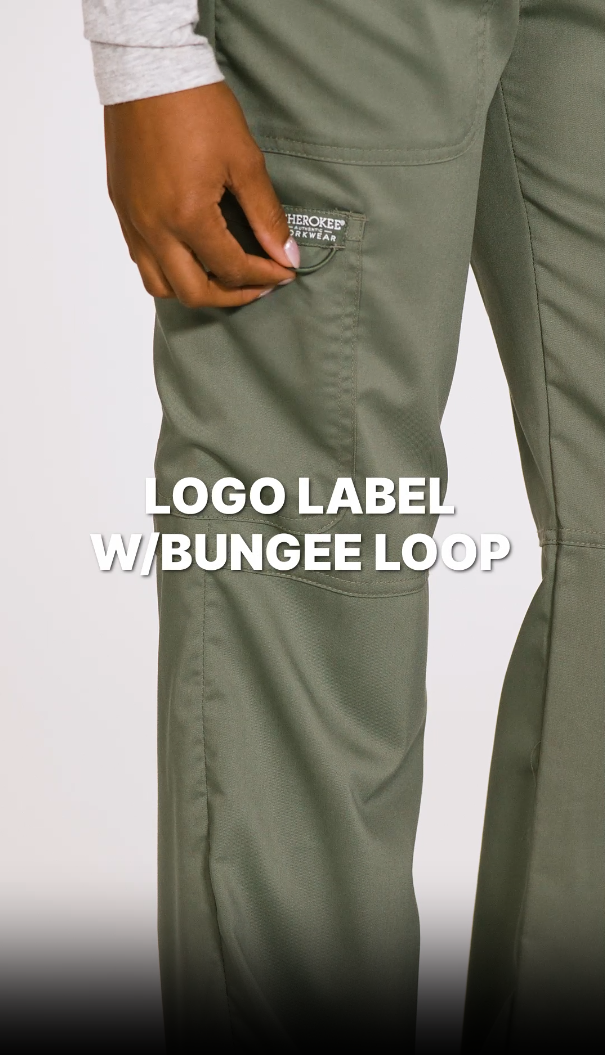 thumbnail video image 2 of Cherokee Workwear Revolution Women's Scrubs Pant Mid Rise Straight Leg Pull-On WW110, 2 of 10