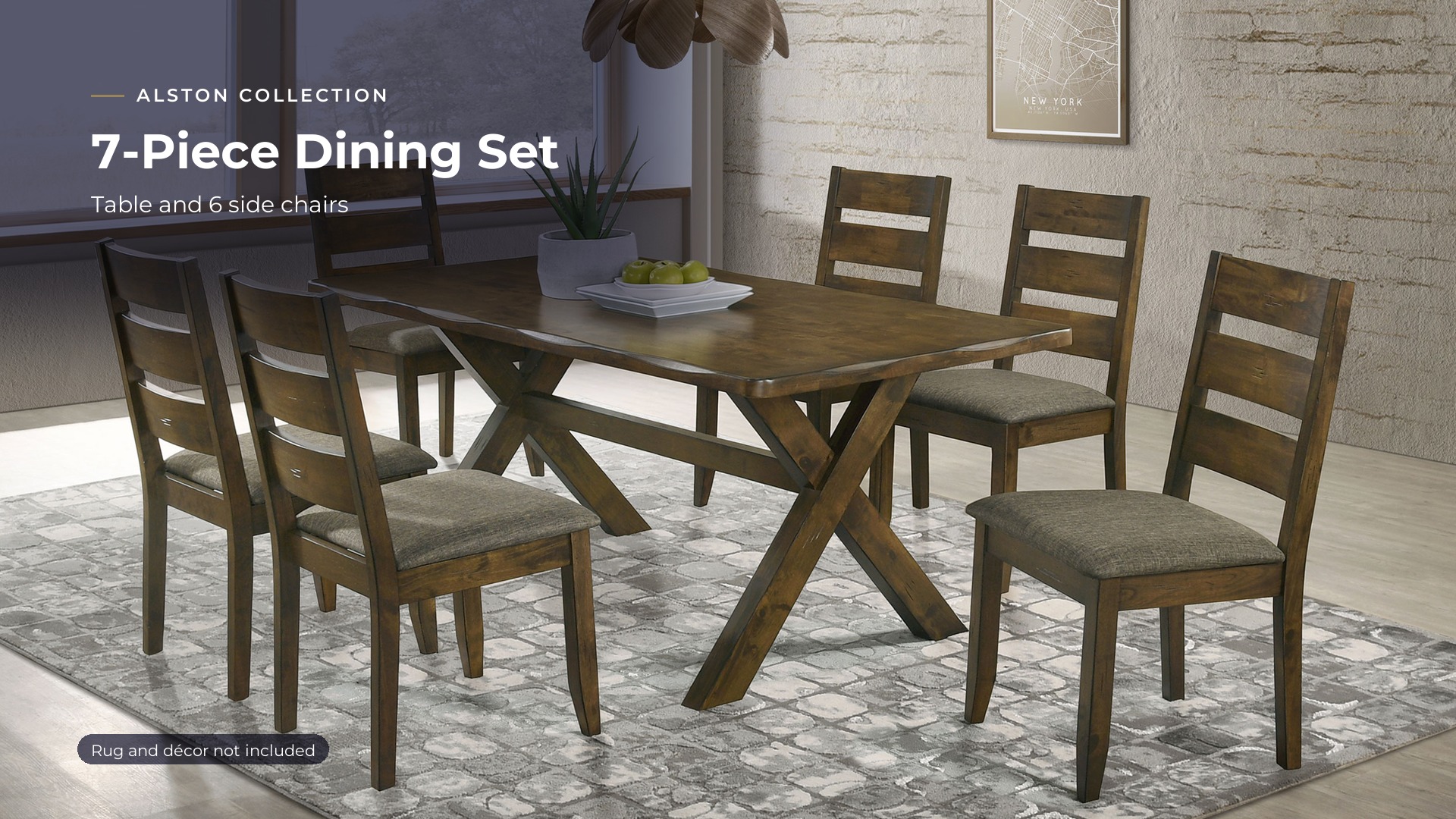 thumbnail video image 2 of Coaster Alston 7-Piece Rectangular Dining Table Set, Knotty Nutmeg, 2 of 12
