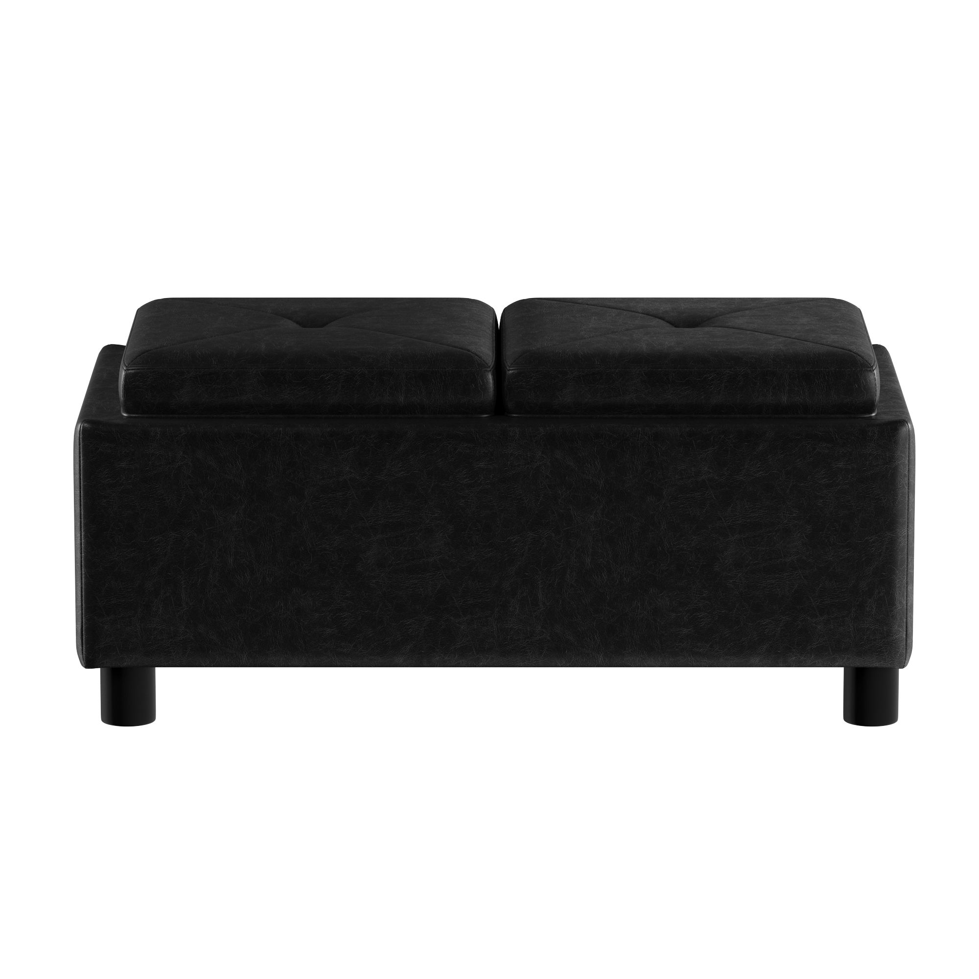 Baxton Studio Billiard Ottoman in Black Walmart