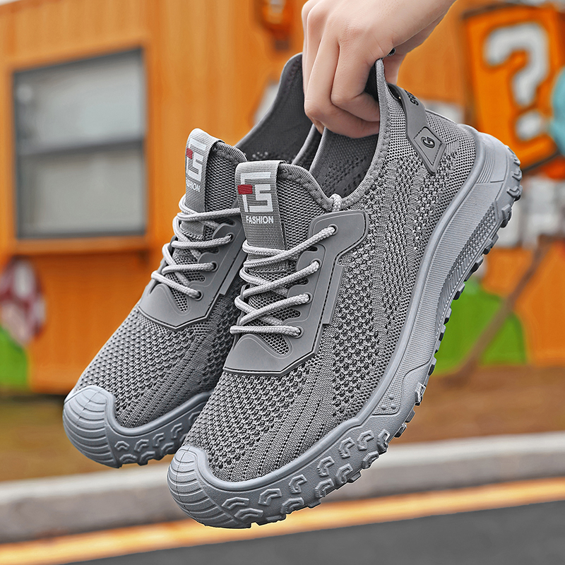 thumbnail video image 2 of YUDAI Men's Slip-On Walking Shoes – Non-Slip, Breathable Mesh Sneakers for Gym, Workout & Everyday Wear, 2 of 6