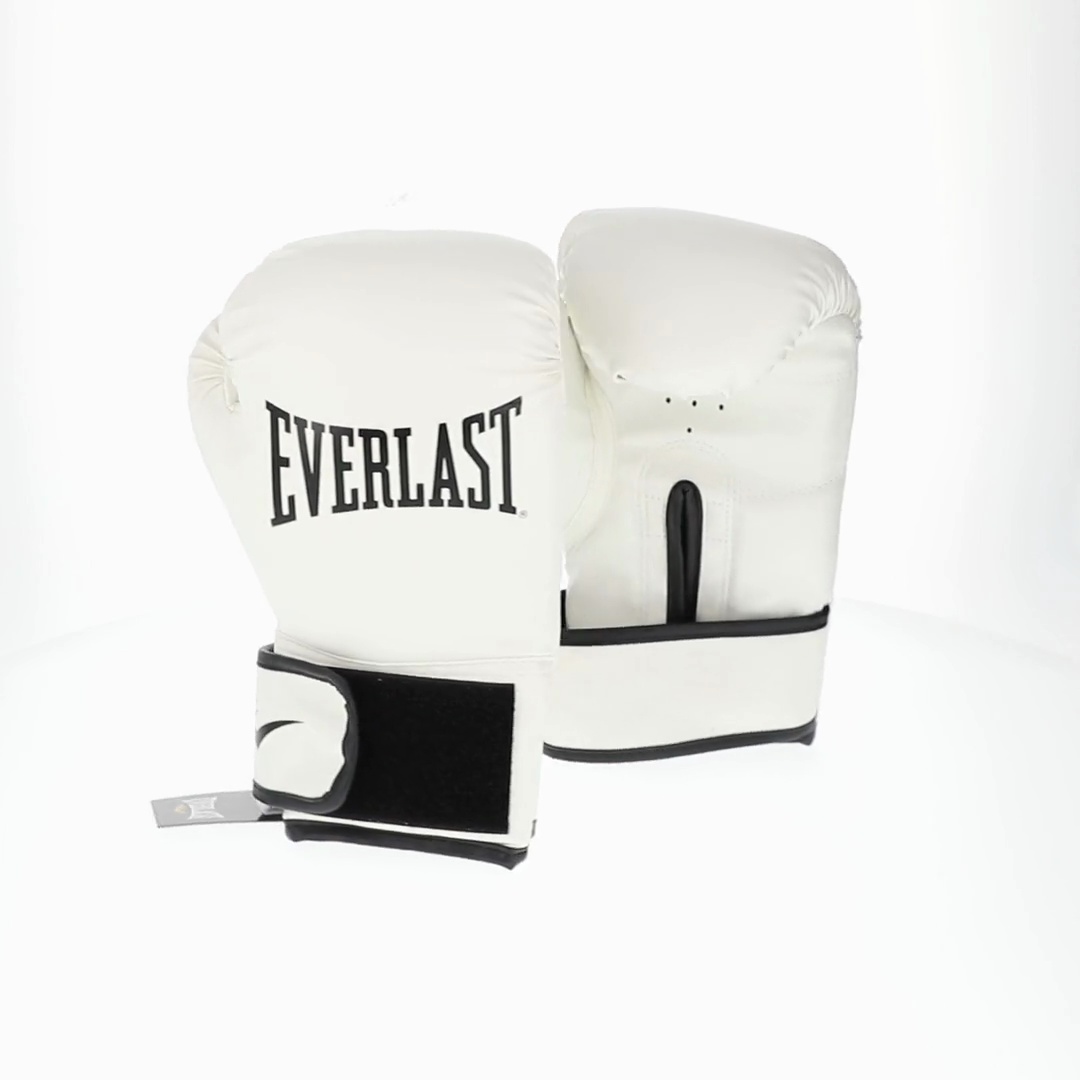 Everlast Synthetic Leather Core Training Gloves for Boxing, White