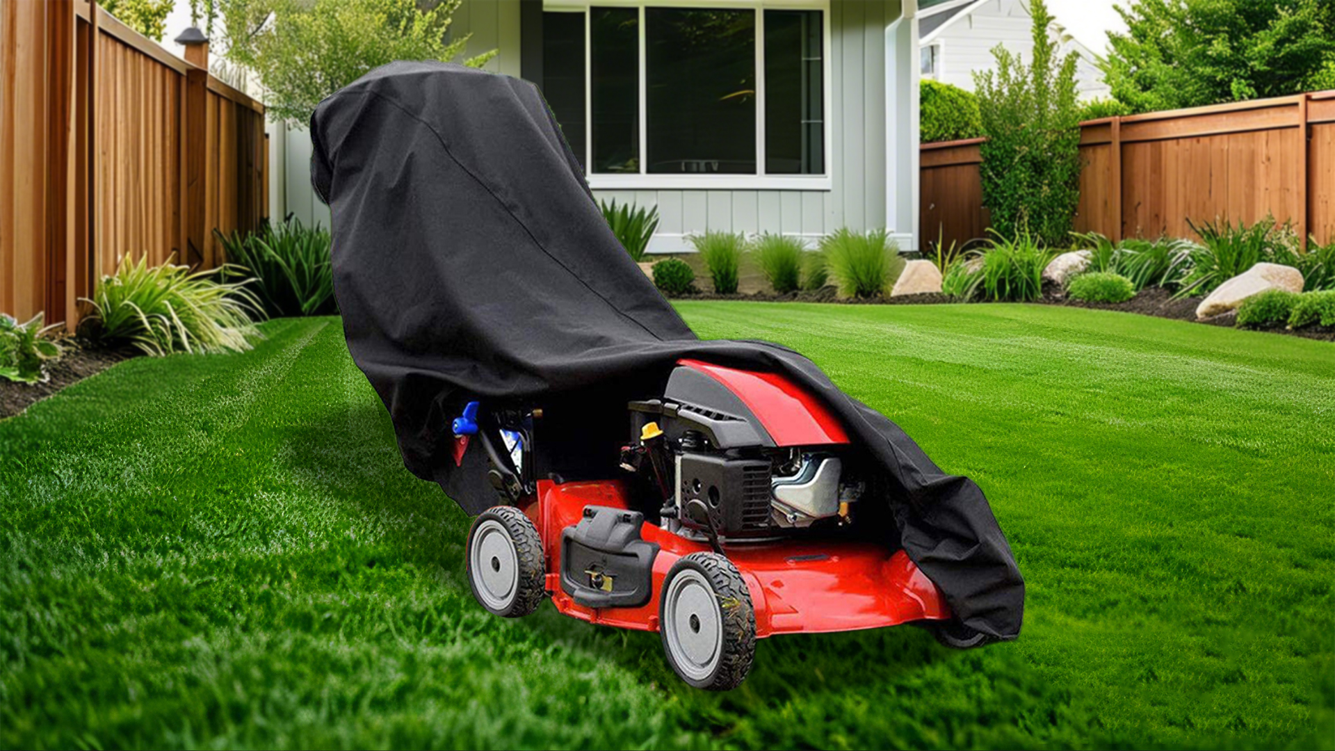 thumbnail video image 2 of OPTUTUS Heavy-Duty Waterproof Lawn Mower Cover - Uv Protection, Fit With Drawstring & Storage Bag - Keeps Your Mower New!, 2 of 9