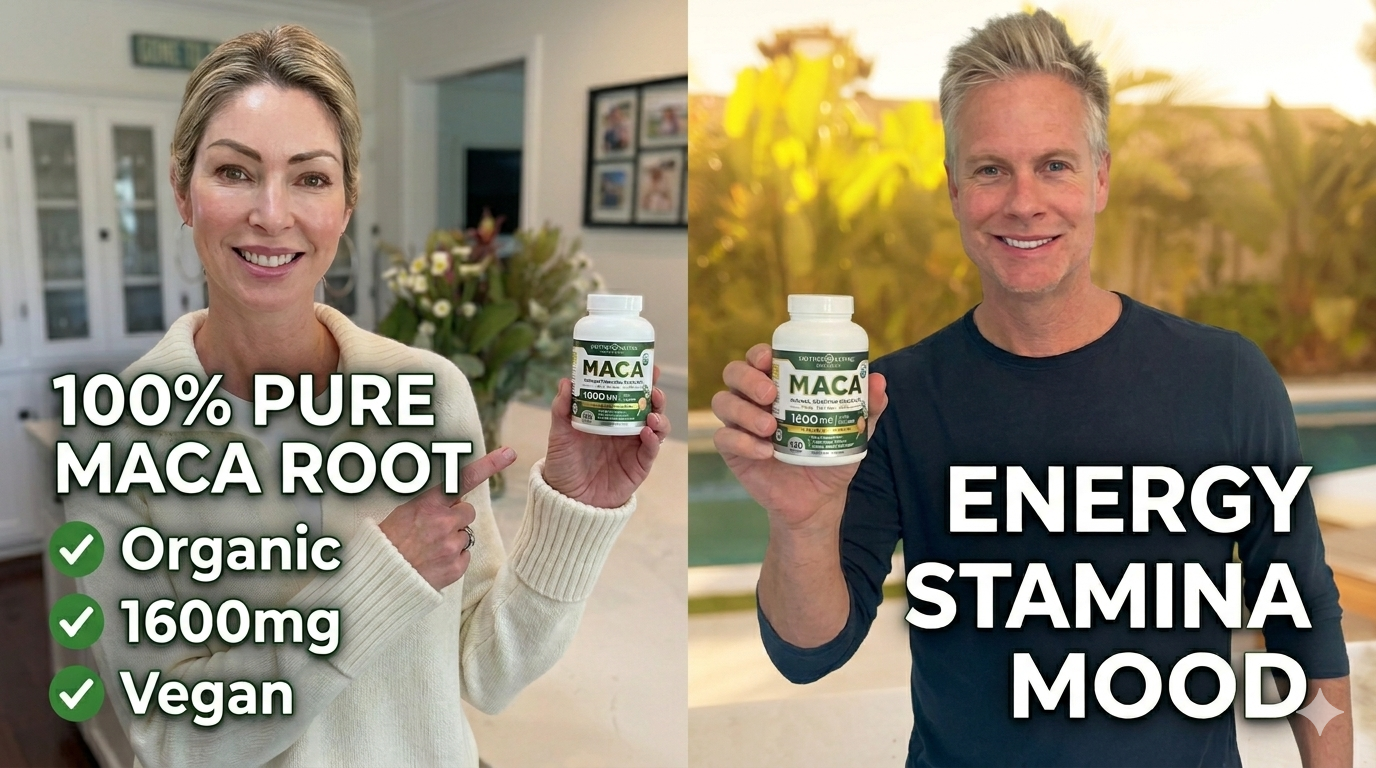 thumbnail video image 3 of Mother Nature Organics Maca Root Capsules, 120 ct, USDA Organic, Non-GMO, Vegan, Peruvian Raw Maca for Energy, 3 of 10