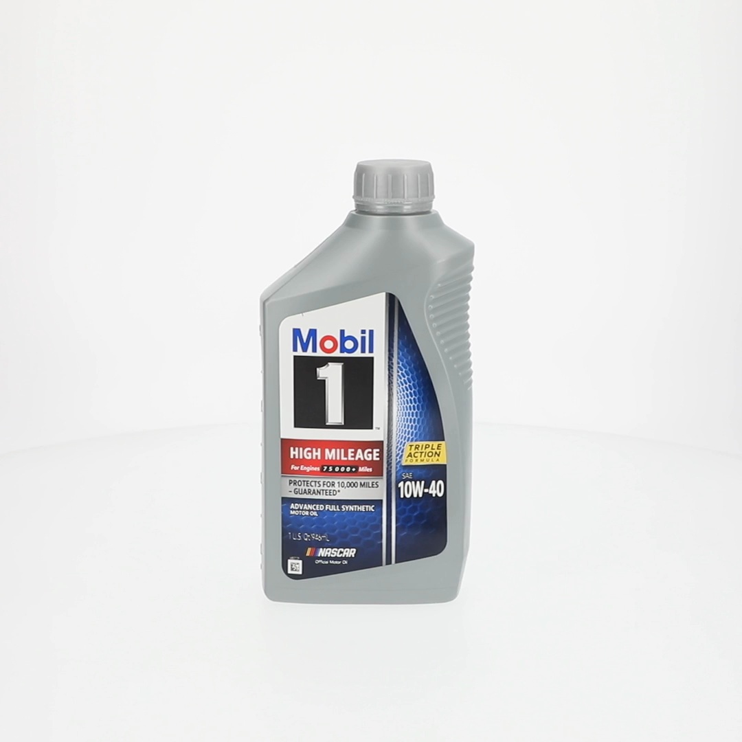 3 pack) Mobil 1 High Mileage Full Synthetic Motor Oil 10W-40, 1