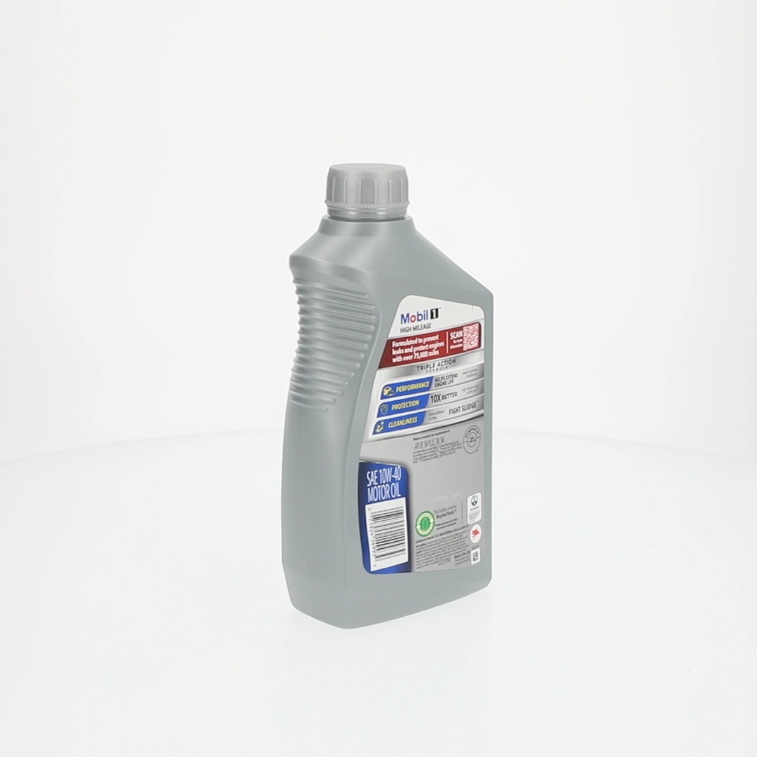 5 pack) Mobil 1 High Mileage Full Synthetic Motor Oil 10W-40, 1