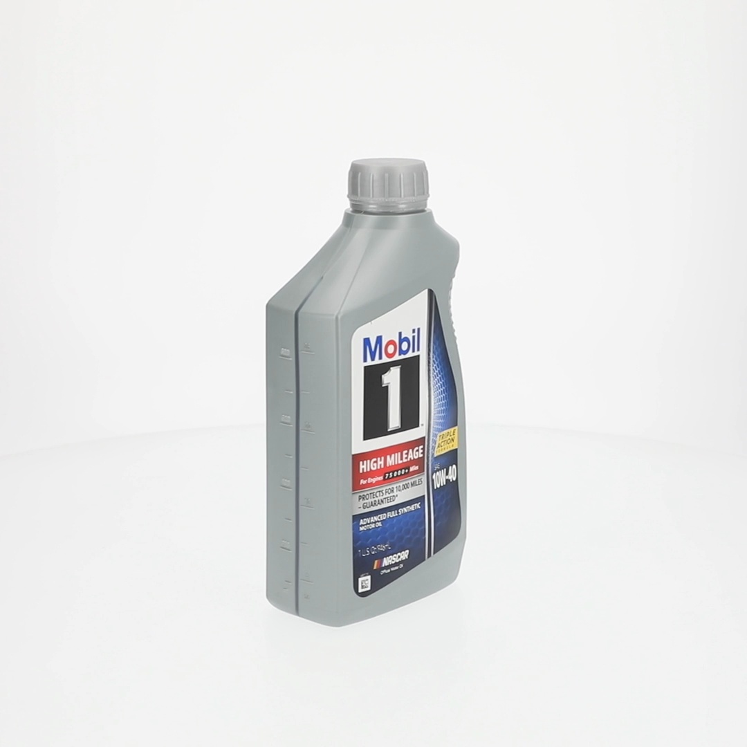 2 pack) Mobil 1 High Mileage Full Synthetic Motor Oil 10W-40, 1