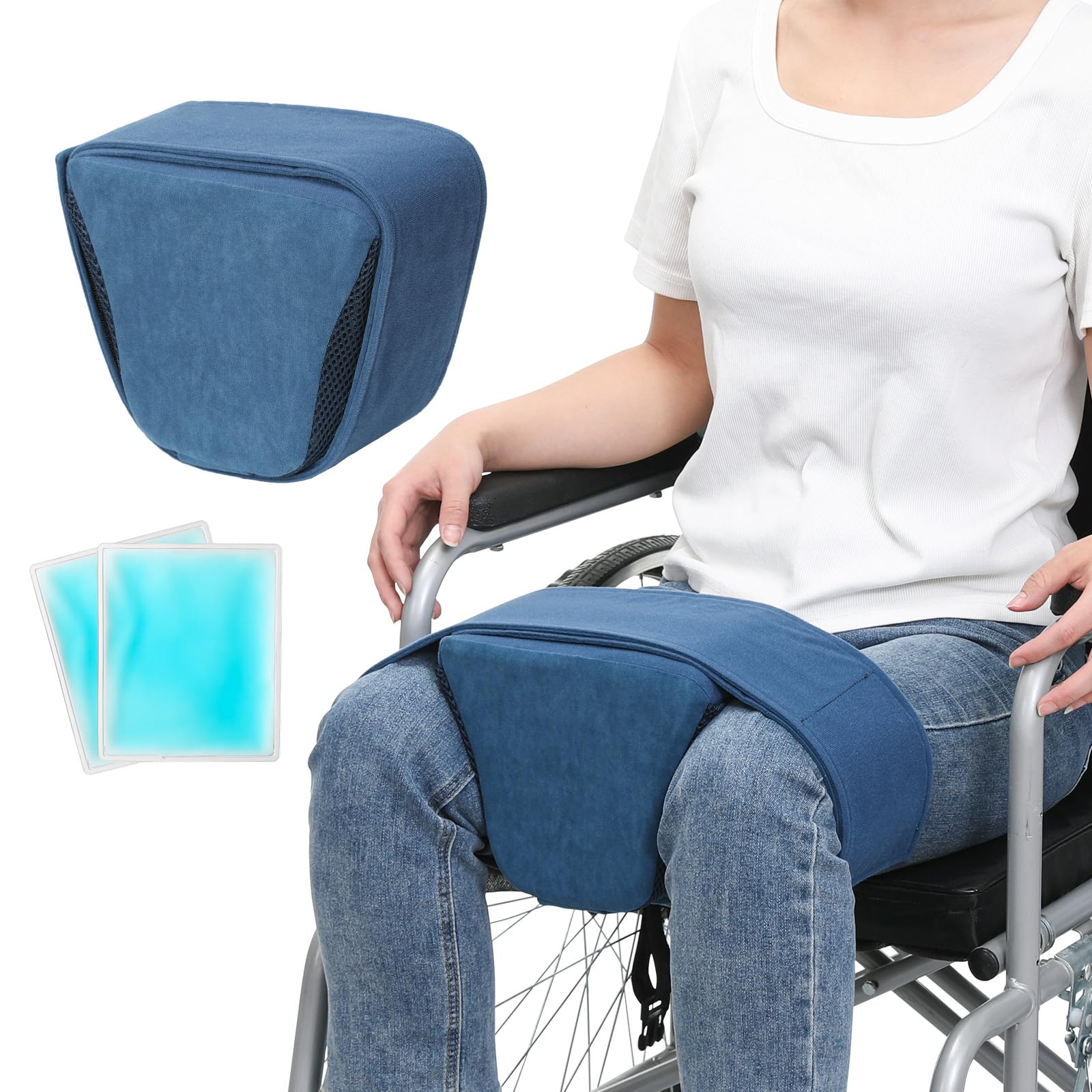 thumbnail video image 2 of Fanwer Foam Wedge Pillows - Knee Separator, Wheelchair Pillow, Hip Recovery, 2 of 8