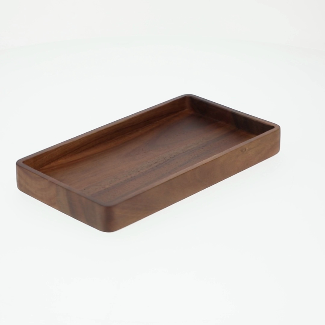 Better Homes & Gardens Acacia Wood Vanity Tray Organizer for