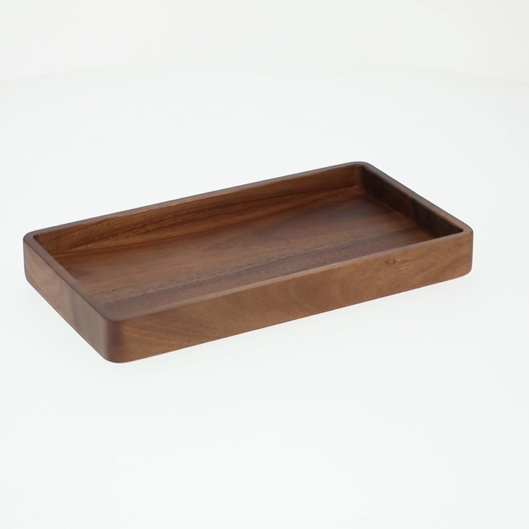 Better Homes & Gardens Acacia Wood Vanity Tray Organizer for