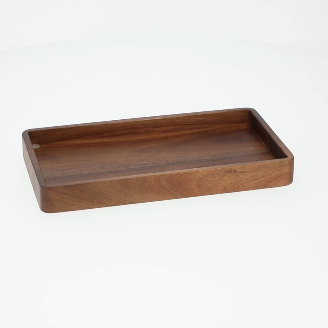 Better Homes & Gardens Acacia Wood Vanity Tray Organizer for