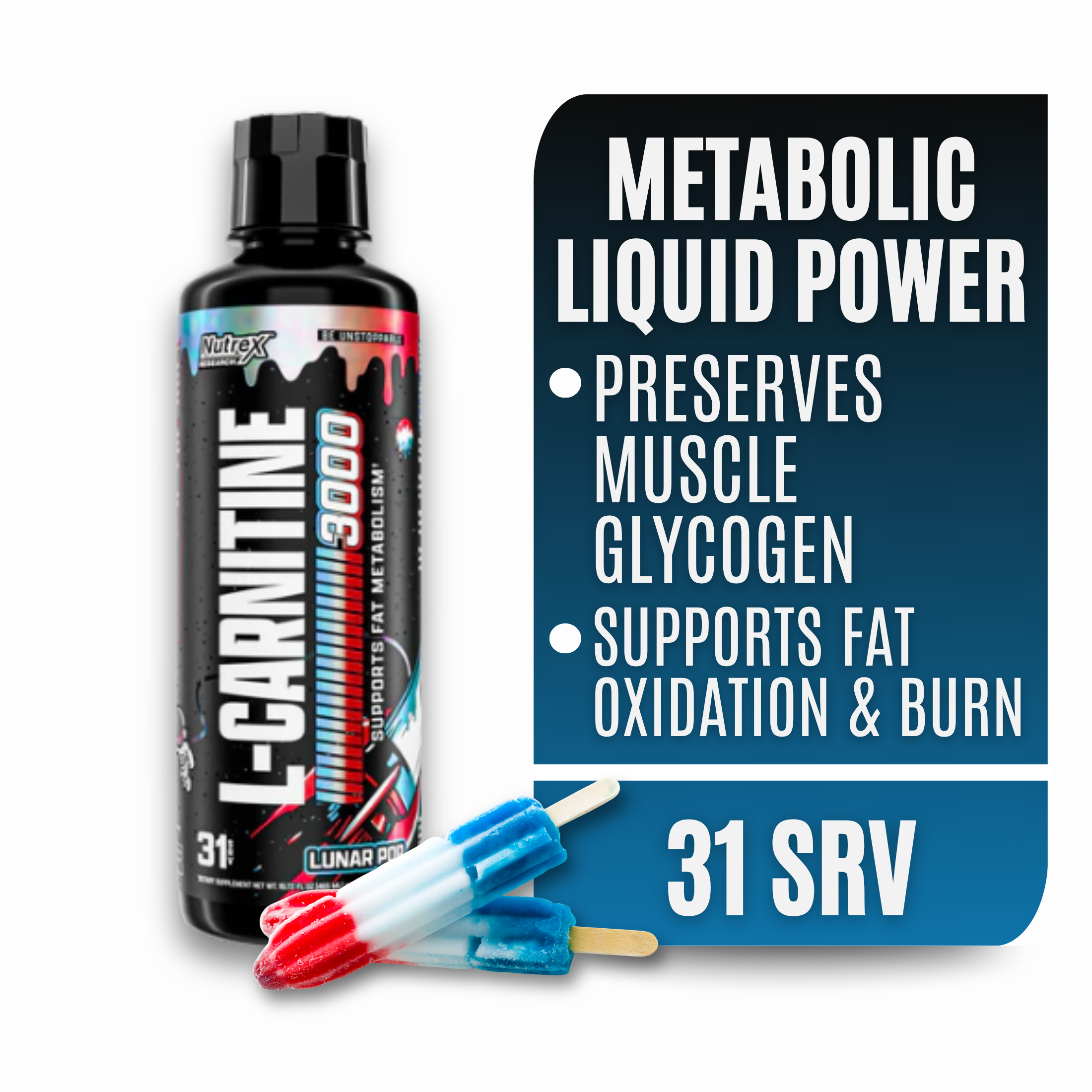 thumbnail video image 2 of Nutrex Research L-Carnitine 3000 Premium L Carnitine, Stimulant-Free Workout Drink, 31 Servings, Lunar Pop, 2 of 11