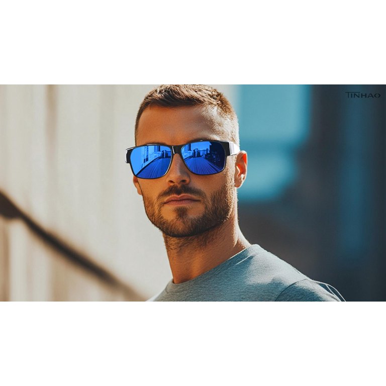 TINHAO Oversized Square Fit Over Glasses Sunglasses for Men  display picture 3
