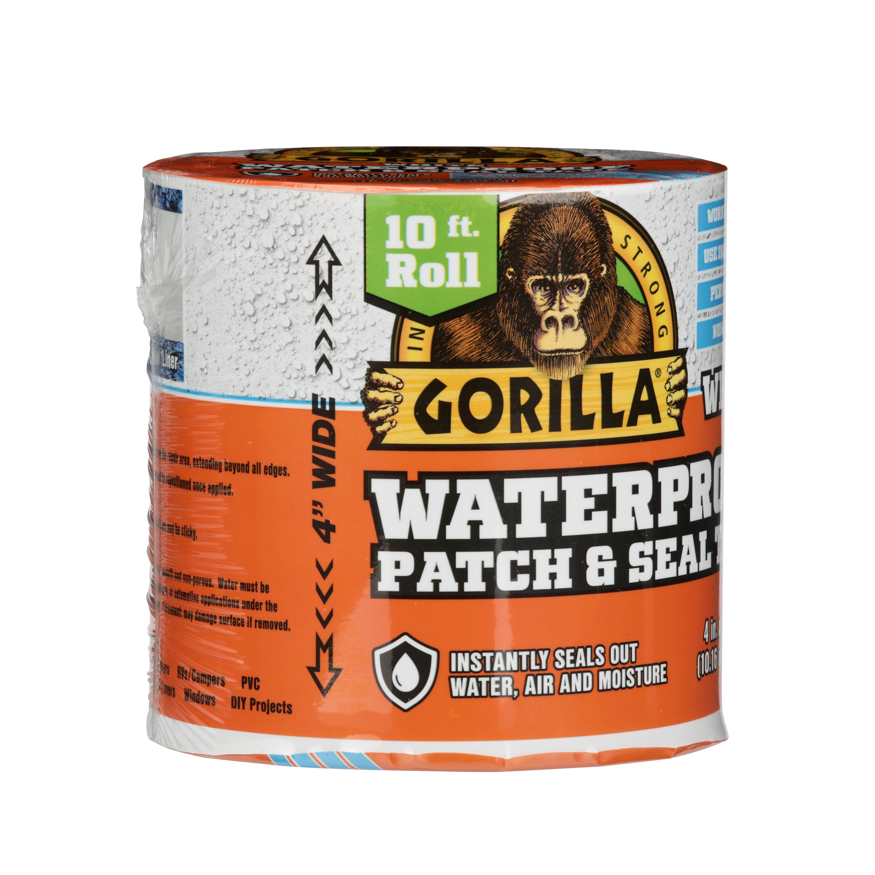 Gorilla Glue White Waterproof Patch and Seal Repair and Sealant Tape, 10  Foot Roll 