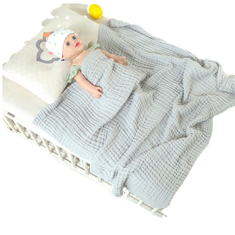 thumbnail video image 2 of Artrylin Muslin Blanket ,6 Layer 105*105cm Cooling Cotton Softness Blanket,Breathable & Comfortable Throw Blanket,Soft and Lightweight Bath Towel,Beige Gauze Blanket for Bedroom, Living Room, 2 of 10